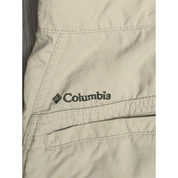 Columbia Mens Convertible Zip Off Leg Pants 42x30 Beige Outdoors Fish Gorpcore - Picture 9 of 9